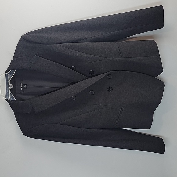 Ann Taylor gray ponte  double breasted blazer - Picture 4 of 7